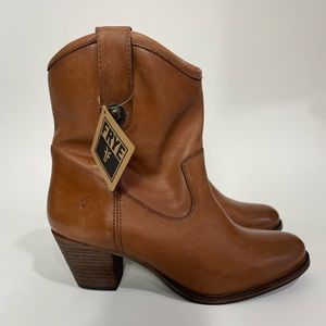 Frye Brown Leather Ankle Boots